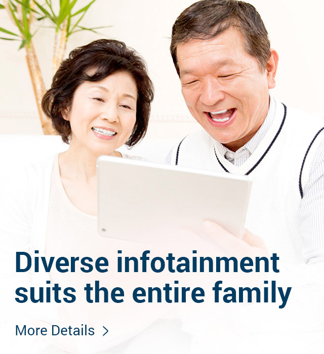 Diverse infotainment suits the entire family
More details >