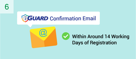 You will receive a confirmation email from i-GUARD within around 14 working days from registration
